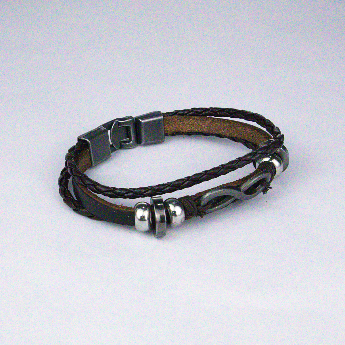 Pulseira De Couro Pingente 003