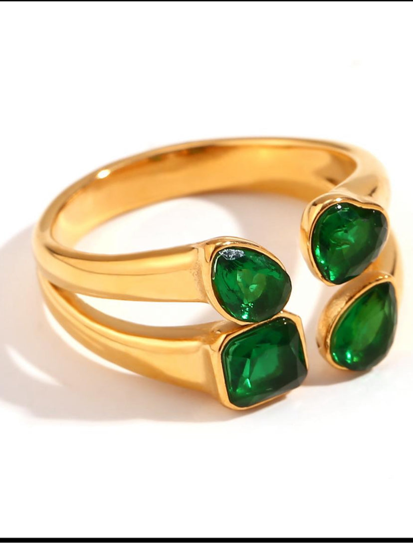 Conjunto Colar Bracelete E Anel Com Zircônias