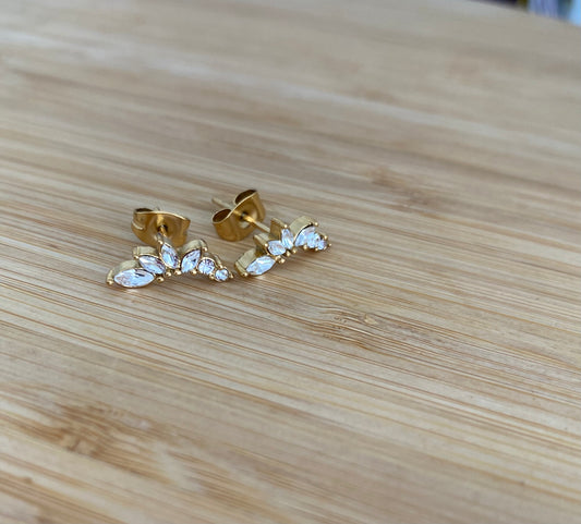 Brincos Minimalista Com Zircônia