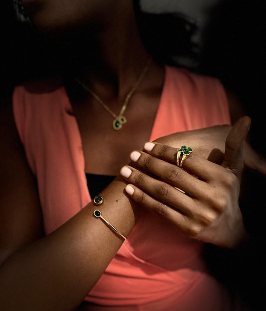 Conjunto Colar Bracelete E Anel Com Zircônias