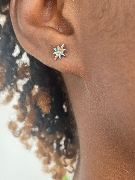 Brinco pequeno estrelado