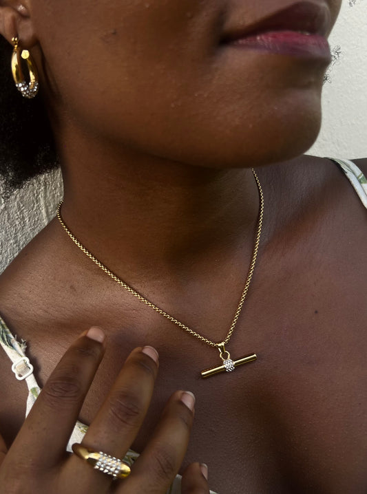 Conjunto Colar Brinco e Anel