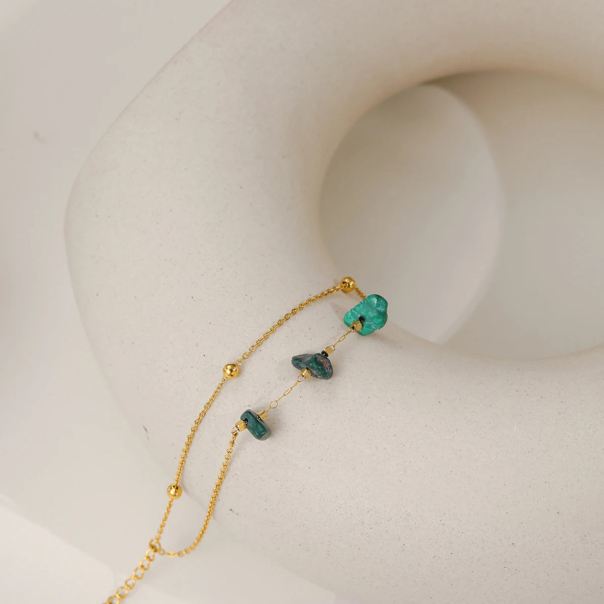 Bracelete Com Pedras Verde