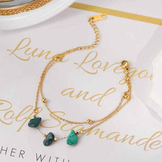 Bracelete Com Pedras Verde