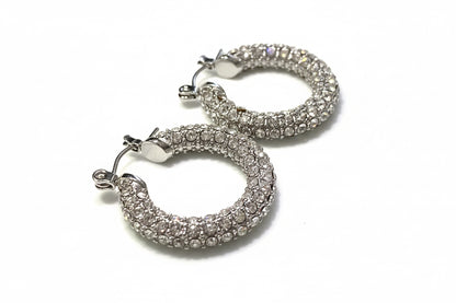 Brincos Argola Com Zircônia