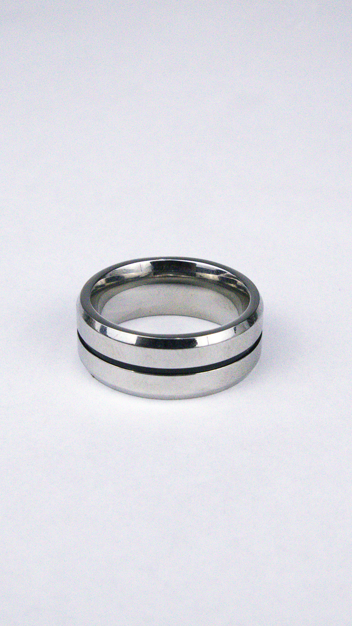 Anel Prateado Linha Infinita 005