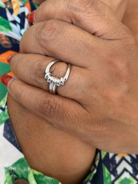 Anel Banda Prateado