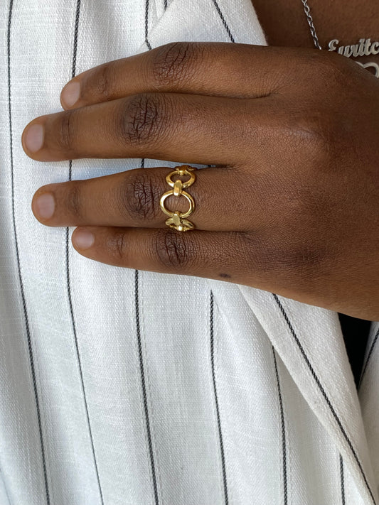 Anel Corrente Dourada