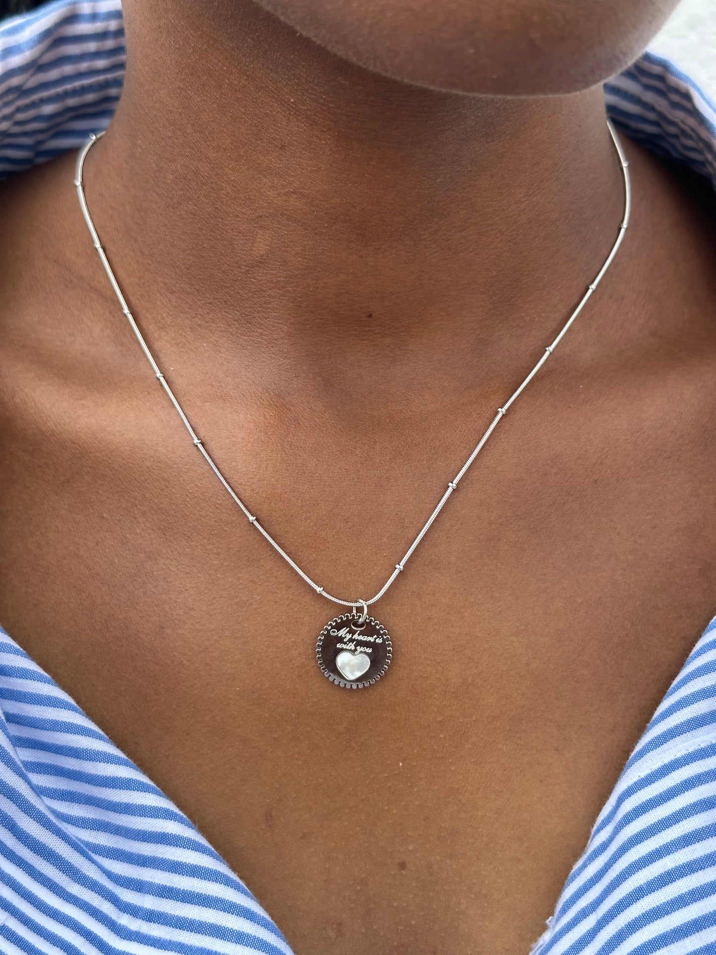 Colar Lariat Prateado