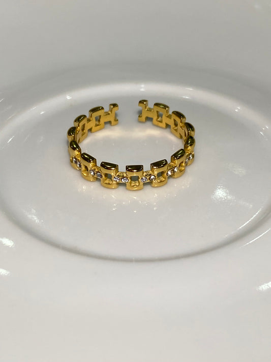 Anel Cravejado Com Zircônia