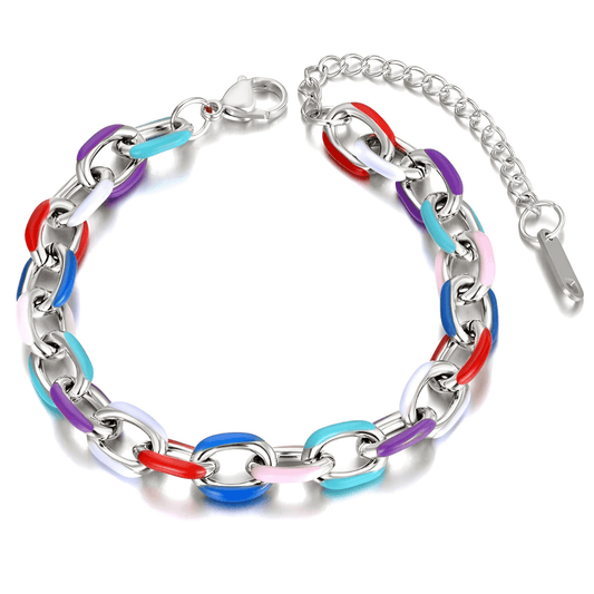 Bracelete Corrente Colorida