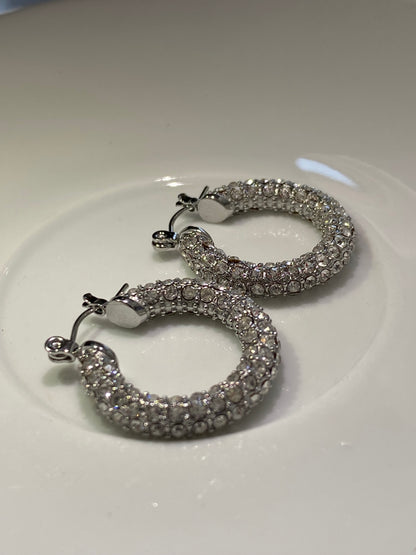 Brincos Argola Com Zircônia