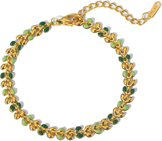 Pulseira Folhas De Olivas