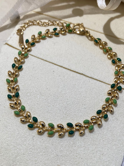 Pulseira Folhas De Olivas