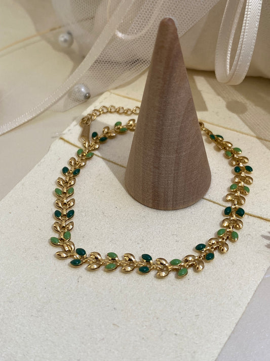 Pulseira Folhas De Olivas
