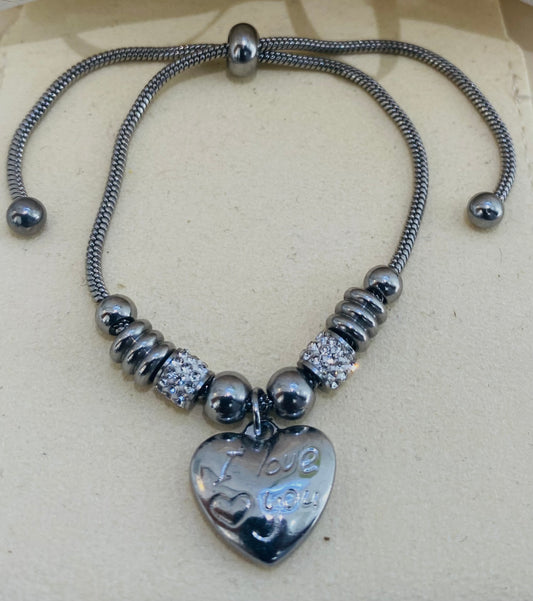 Pulseira Com Pingente De Coração