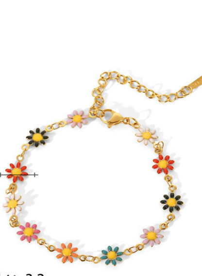 Conjunto floral multicolorido