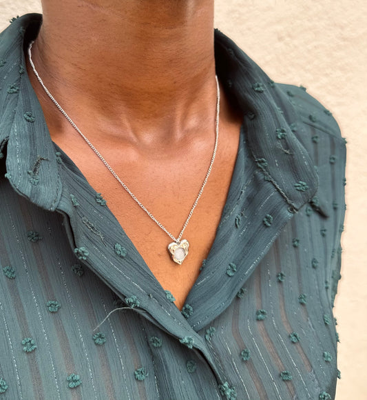 Colar Pingente Prateado