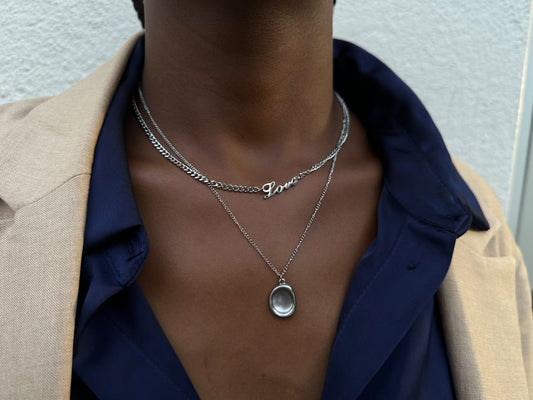 Colar Duplo Prateado