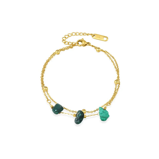 Bracelete Com Pedras Verde