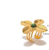 Anel Flor de Esmeralda