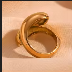 Anel Duplo Dourado