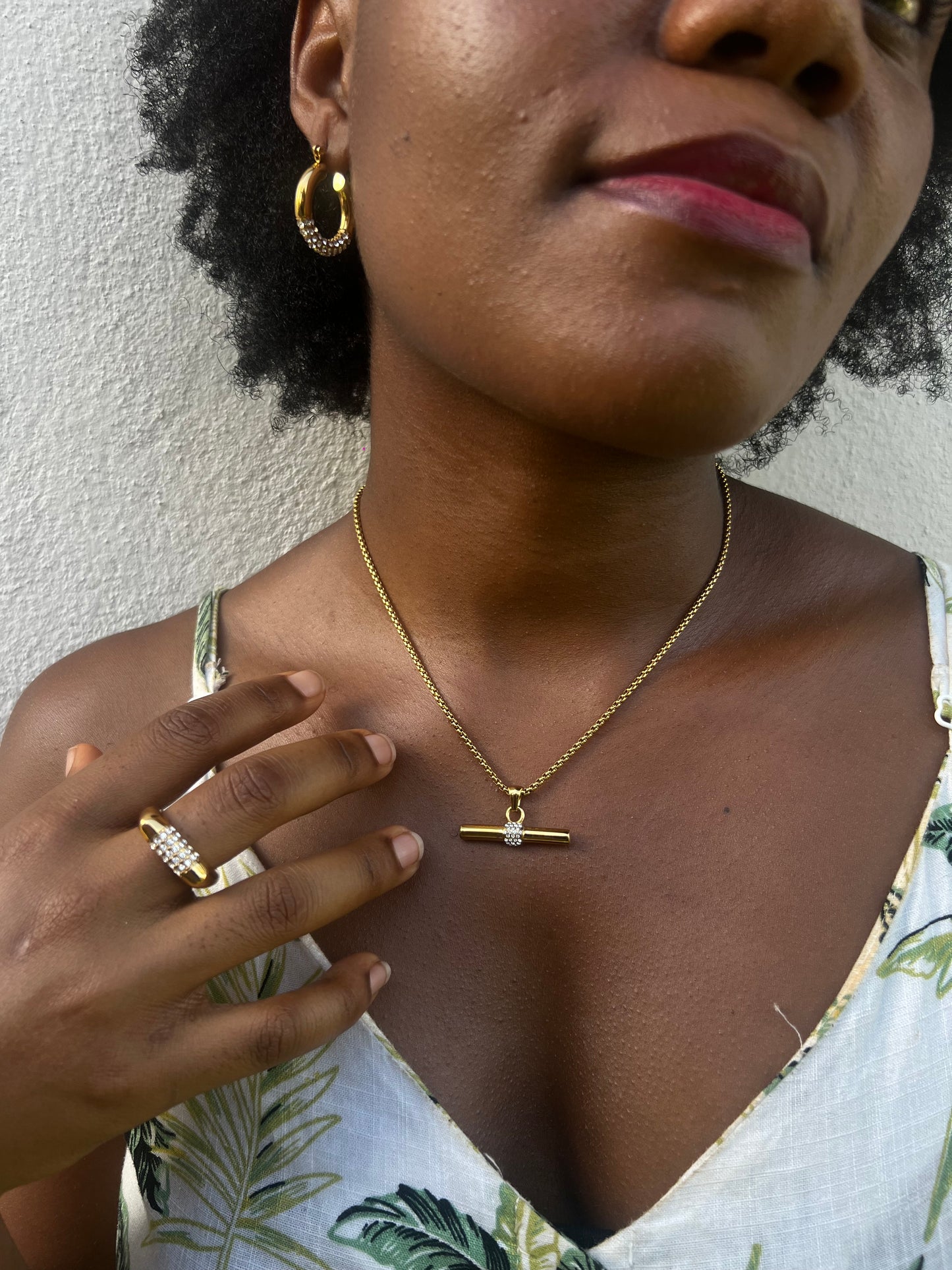 Conjunto Colar Brinco e Anel